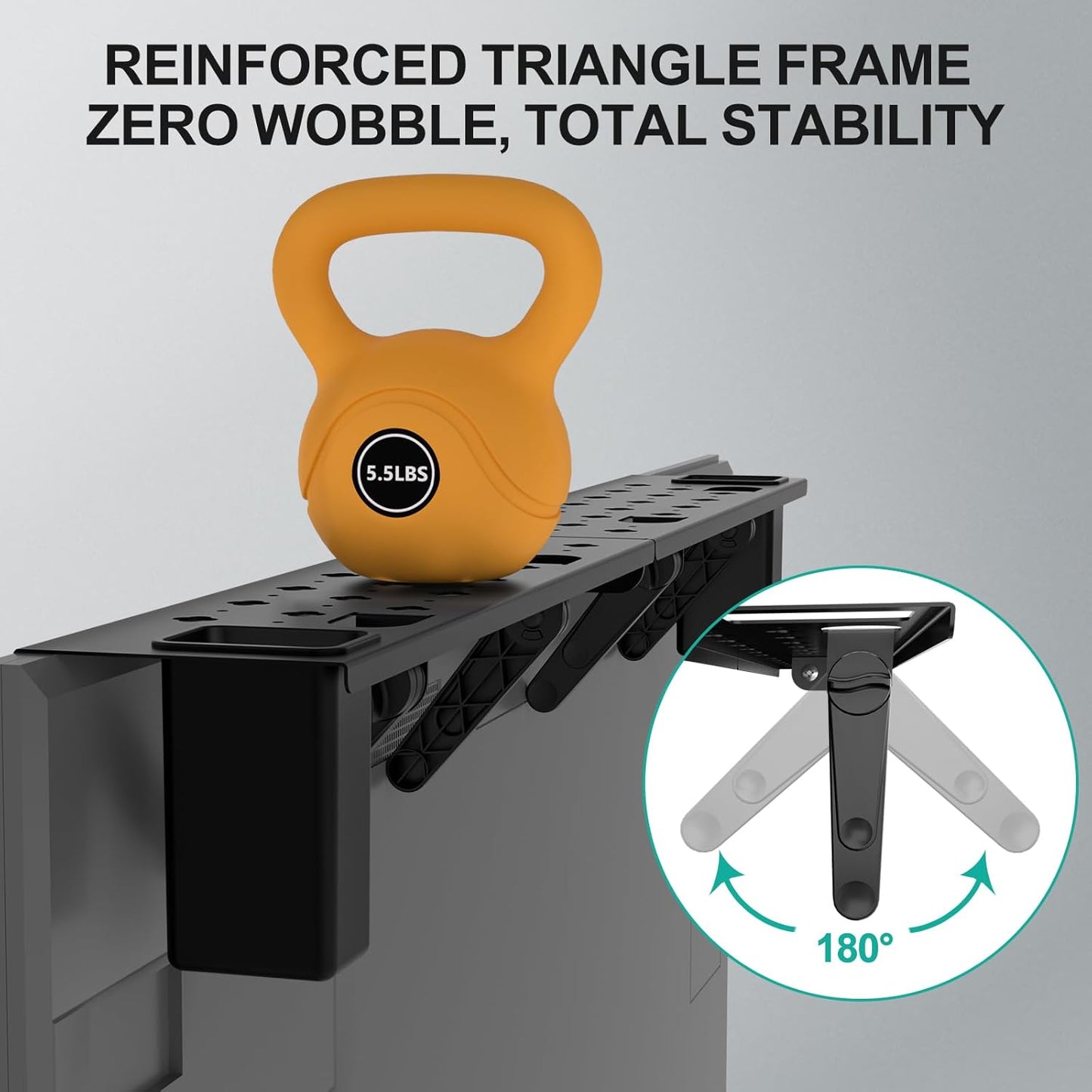 2 5.5Lbs, 34.65"x4.3" (TSH004-2B), WALI Soundbar Mount, No Drilling TV Top Shelf with Storage Boxes, Floating Monitor
