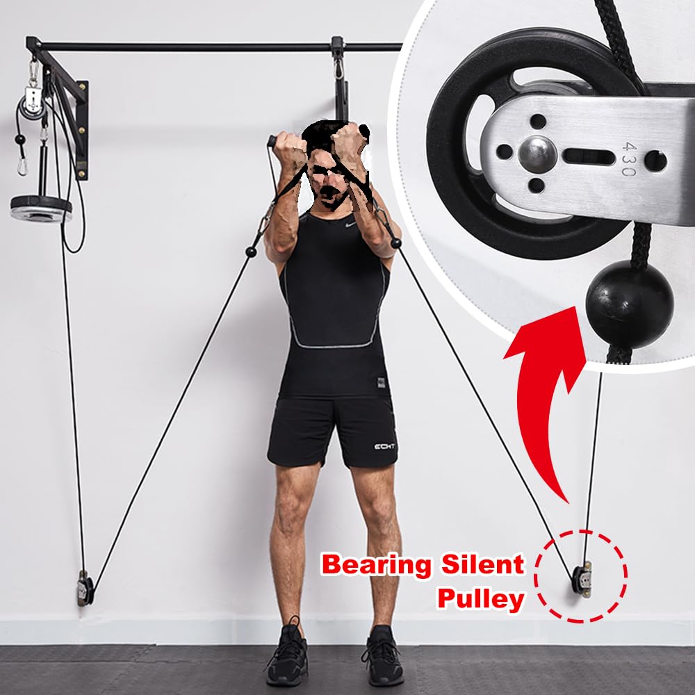 CNQLIS Gym Pulley Blocks,3.46in/90mm Wall Mount Fixed Pulley Wheel Rotation 180 Degree,Heavy Duty Swivel Pulley for LAT Pulley System,for Gym Pulley System, Gym Equipment, DIY Home Projects