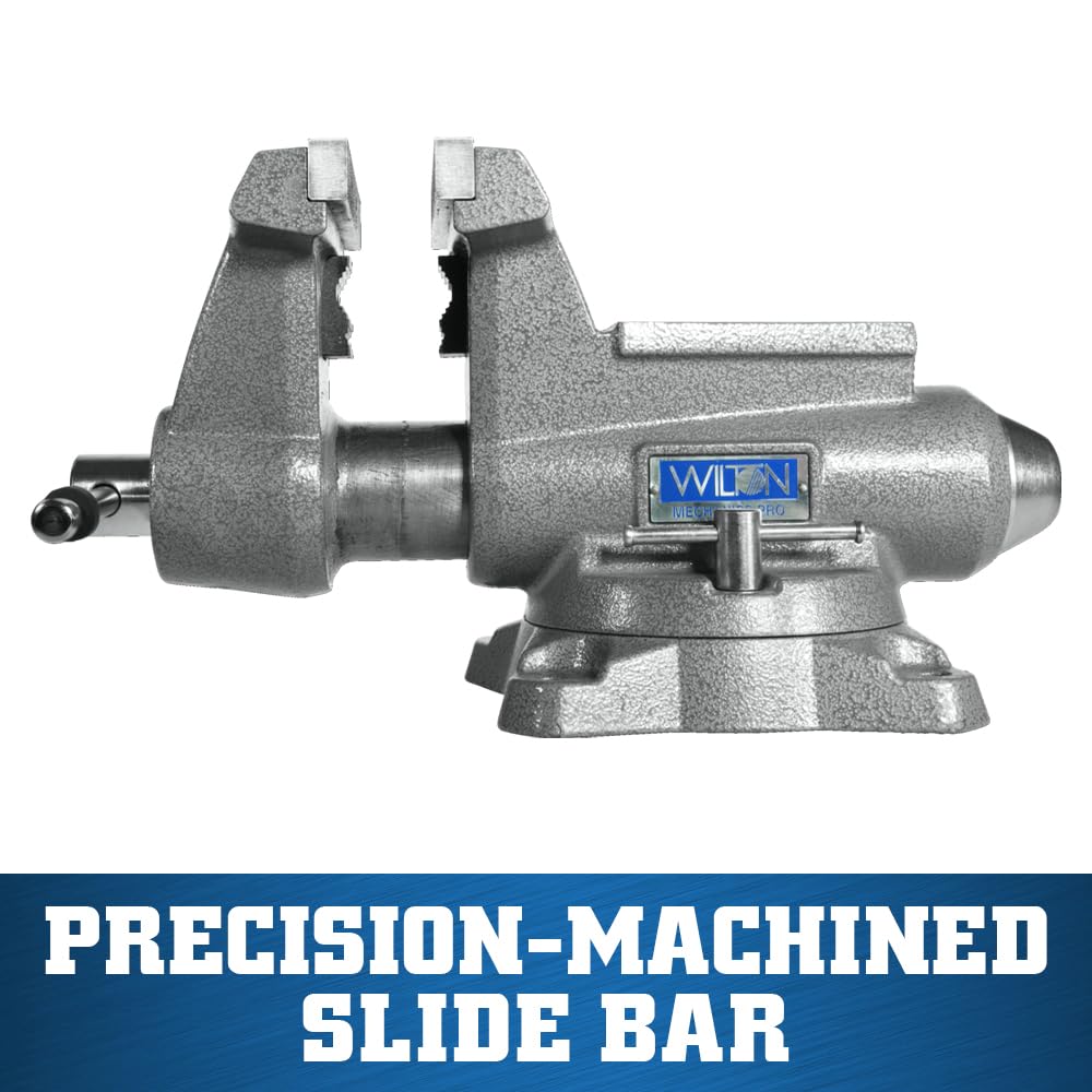 Wilton Mechanics Pro Bench Vise, 6-1/2" Jaw Width, 6" Jaw Opening, 4-3/8" Throat (Model 865M)