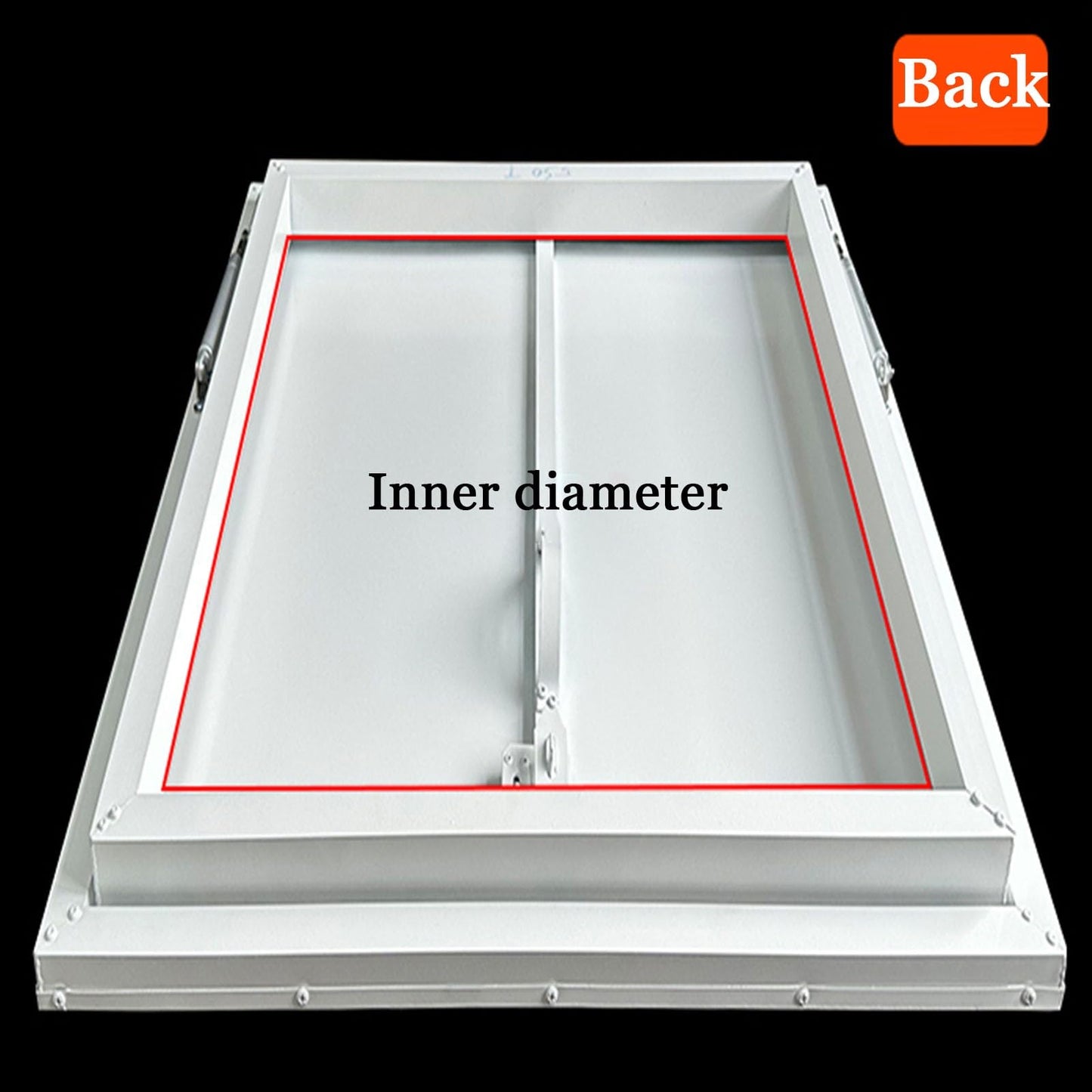 Flat Roof Lighting Well Window Loft Access Hatch Door Anti Ageing Aluminum Alloy Skylight Industrial Factory Roofs(100x100cm/3.28x3.28ft)