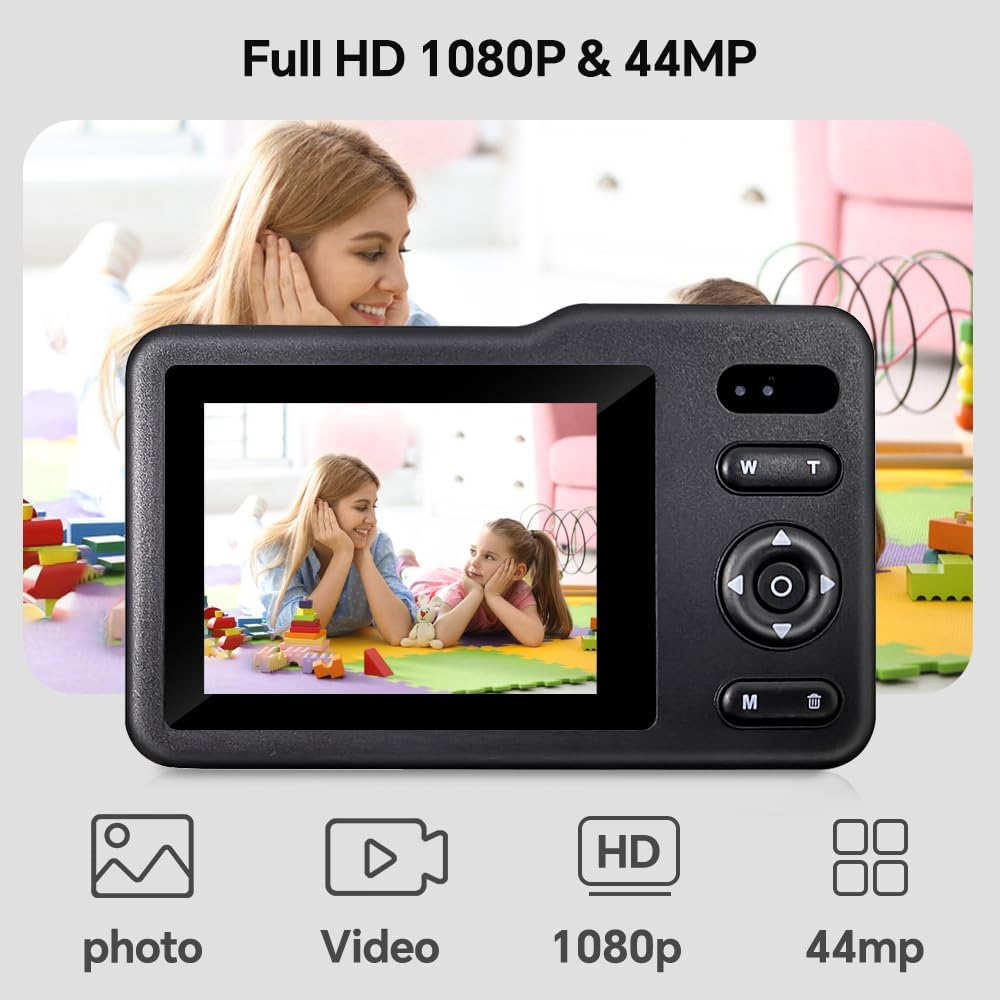 KSO.JLOKN Dummy 64GB FHD1080P 16x Digital Camera, Camera for Kids with Card Zoom Anti Shake Exquisite Compact
