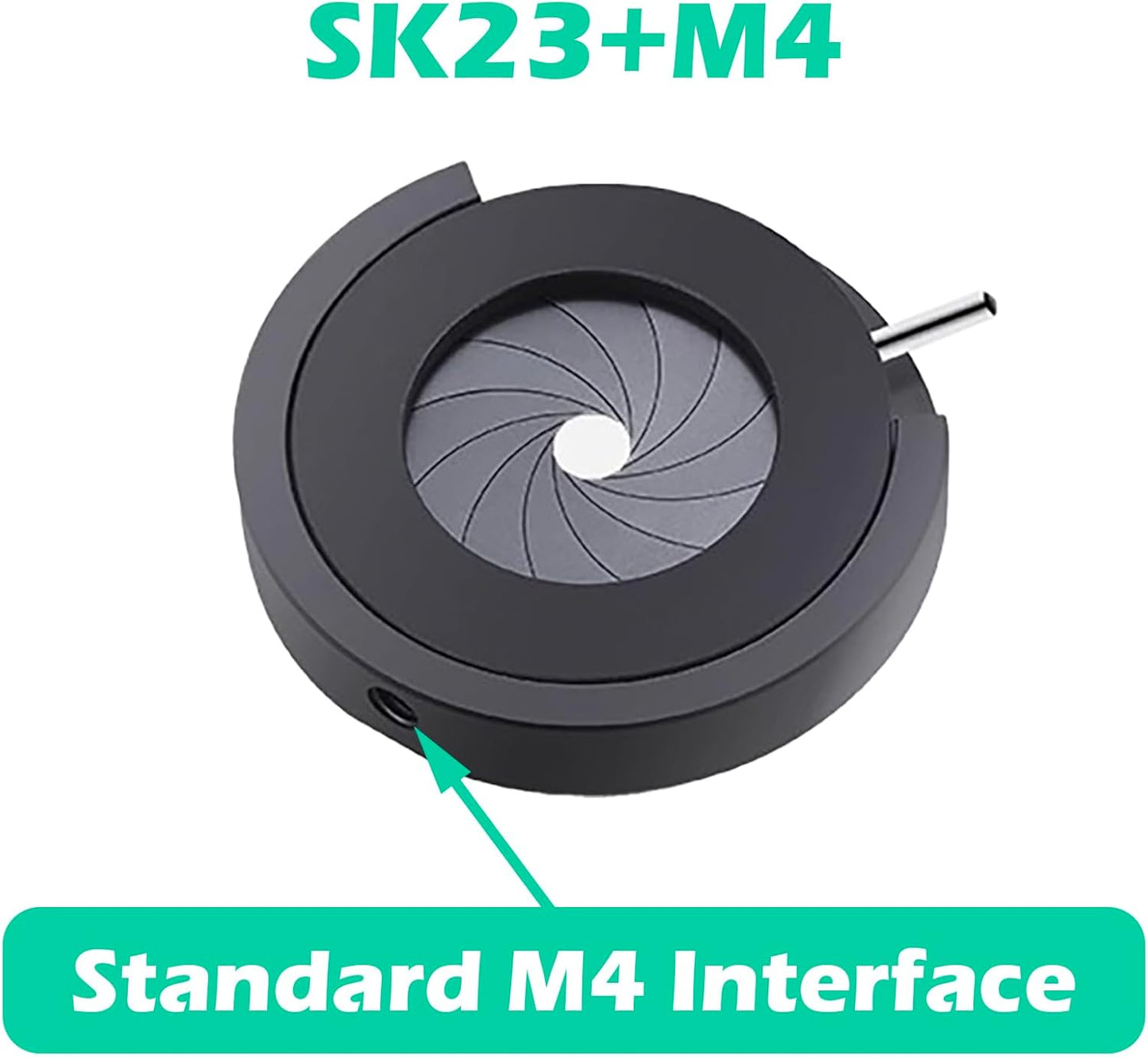 FotoAene M4 Microscope(SK23+M4) Microscope Adjustable Iris with Threaded Port Aperture Diaphragm Aperture Adjustable