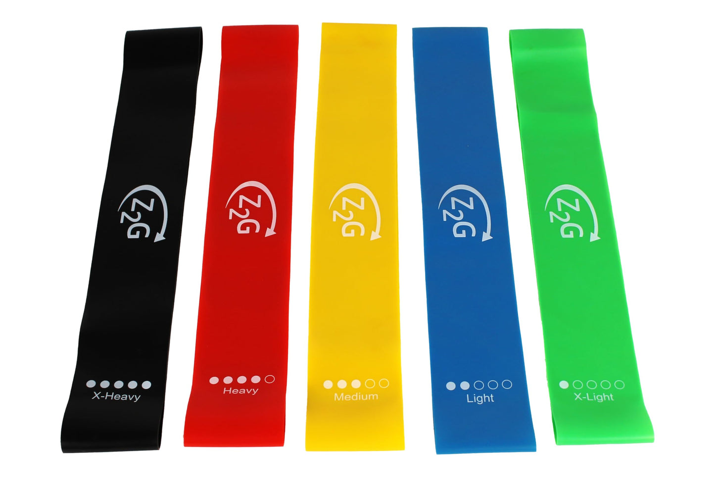 Z2G Resistance Bands Set – 5 Loop Exercise Bands with Carry Bag for Strength Training, Physical Therapy, Yoga, Pilates, Stretching, and Rehab – Durable, Skin-Friendly Fitness Bands for Men & Women