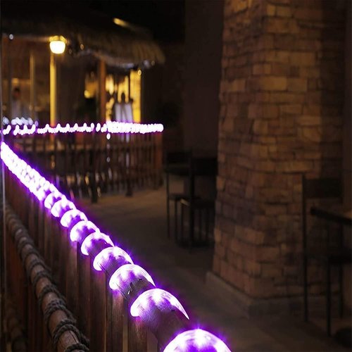50ft 360 LED Rope Lights - Waterproof Connectable Tube Lights with 8 Modes | Purple Outdoor & Indoor Decor