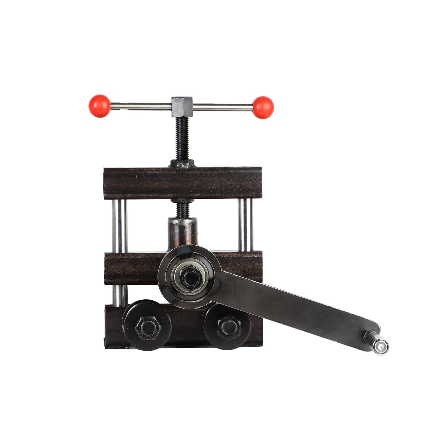LGEGE Professional Ring Roller Bender, Heavy Duty Metal Forming Machine, Steel Plate and Bar Bender Tool, Manual Operation, Up to 5mm Plate and 12mm Bar Capacity