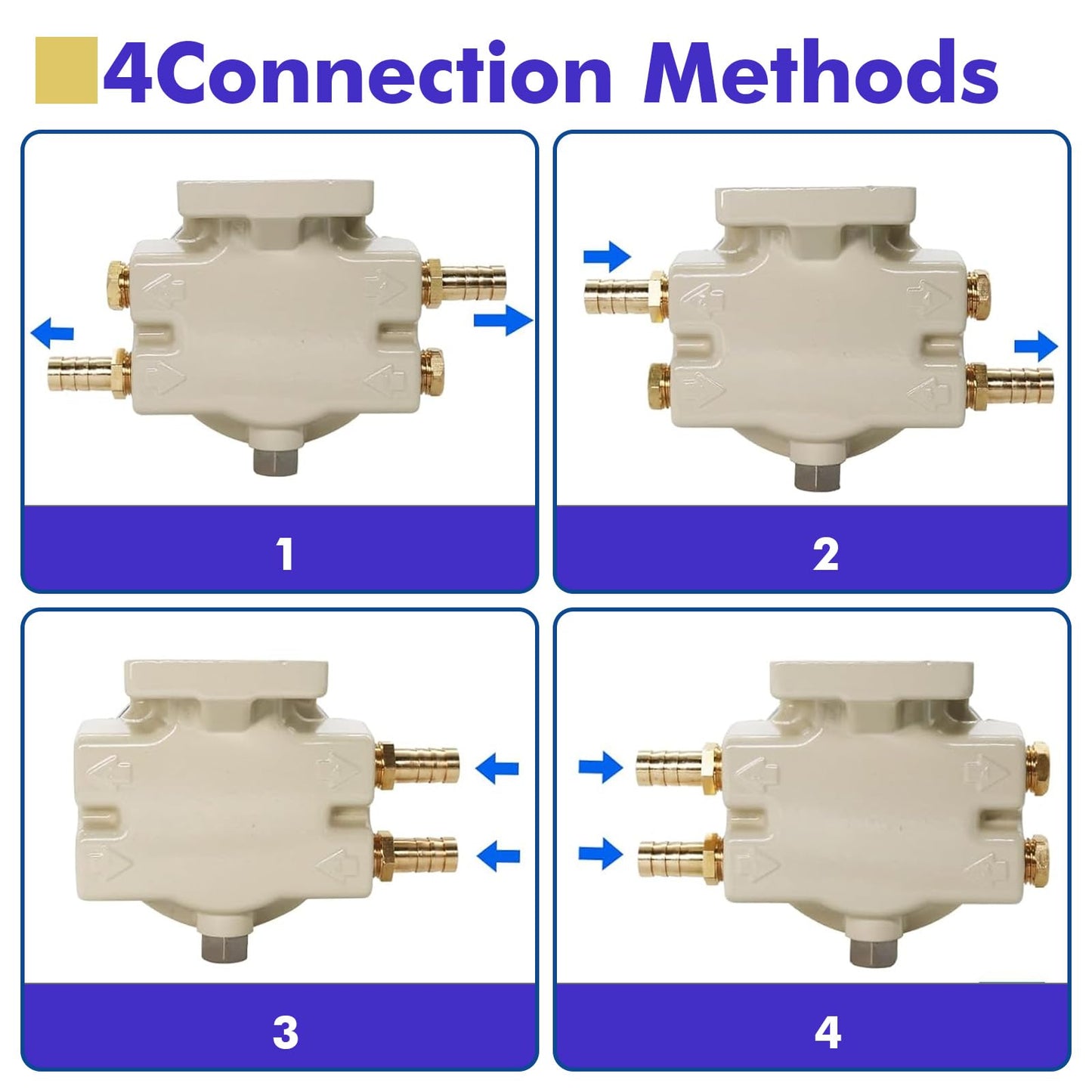 R12T Marine Fuel Water Separator Filter Kit, 10 Micron Replacement for S3240 120AT 18-7987 NPT ZG1/4-19, Fits Gasoline and Diesel Outboard Engines, Includes 2 Fittings and 2 Plugs
