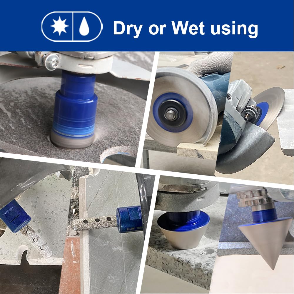 SHDIATOOL Diamond Drill Bits Kit - Core Bits Hole Saw Sets,Mould Guide for Drilling Porcelain Tile Marble Ceramic Granite with Hollow EVA Guide Jig 12pcs(6/8/10/25/35/50/65/10MM/2in/HEX+SDS+4.5in)