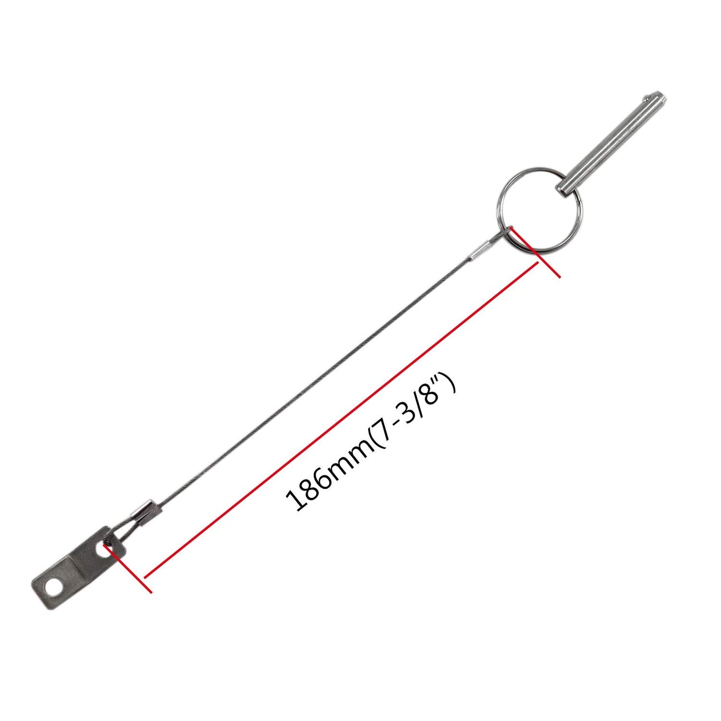 Quick Release Pin, Diameter 1/4"(6.3mm), Total Length 3"(76mm), Effective Length 2.4"(61mm), Full 316 Stainless Steel, Bimini Top Pin, Marine Hardware 4 Pack