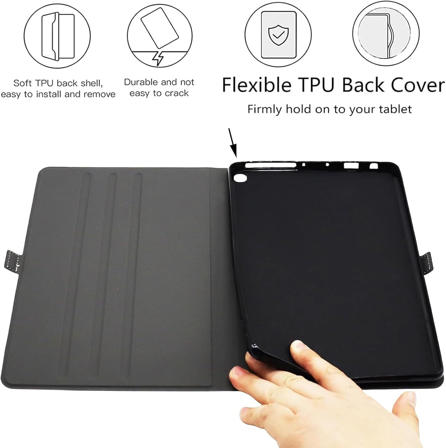 Viclowlpfe 8 8 (12th/10th 2024/2022/2020), Amazon Kindle Fire HD and Fire HD Plus Tablet Case Generation, Slim Fit