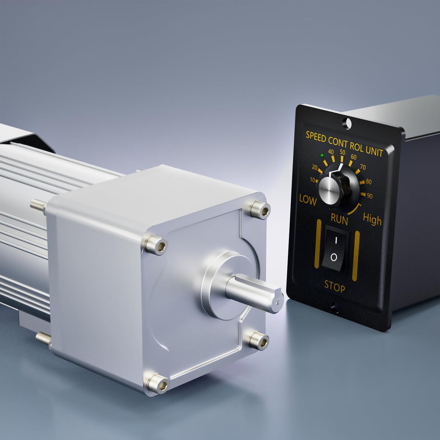 Bemonoc High Torque Electric AC Gear Motor Low Speed 15Rpm, Variable Speed Motor 110V 200W Output Shaft 18mm + Reversible Speed Governor for Metal Cutting Machine Tools