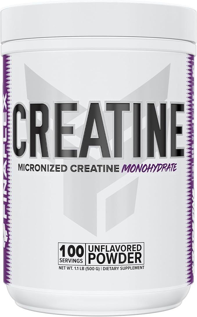 FINAFLEX Pure CREATINE, Unflavored - 500G - Promotes Muscular Strength, Size & Performance - 100% Pure, Micronized Creatine Monohydrate - NSF Certified - 100 Servings