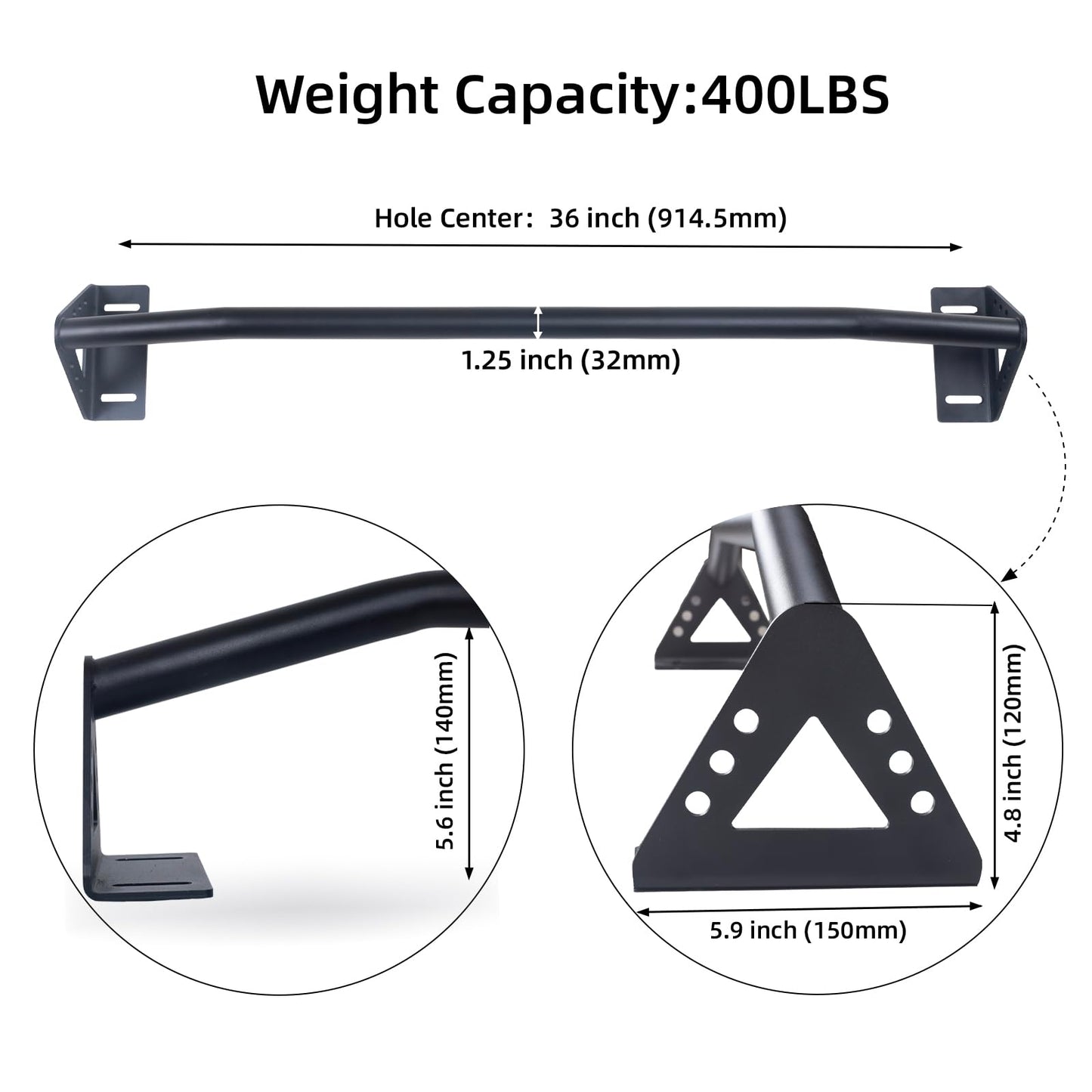 Purife Wall Mounted Heavy Duty Pull Up Bar Doorway With Assist Band, Strength Training Pullups Bar for Doorframe, Thick Metal Sturdy Wall Hanging Bar, Wood Beam or Joist Mount Chin Up Bars 500 lbs