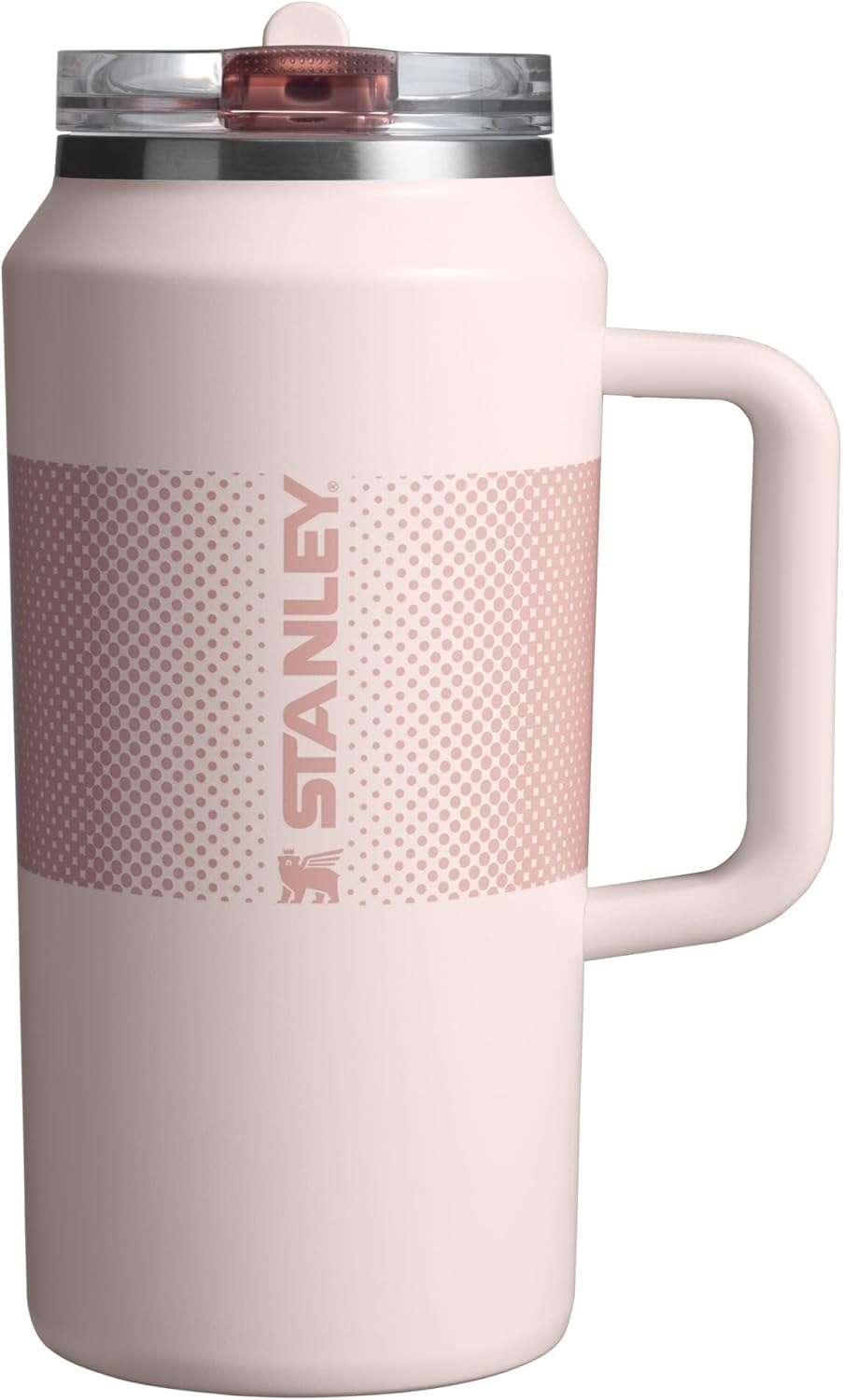 Stanley Quencher ProTour 64 oz Tumbler - Leakproof Lid, Built-In Straw & Handle | Insulated Stainless Steel | Rose Quartz Fade