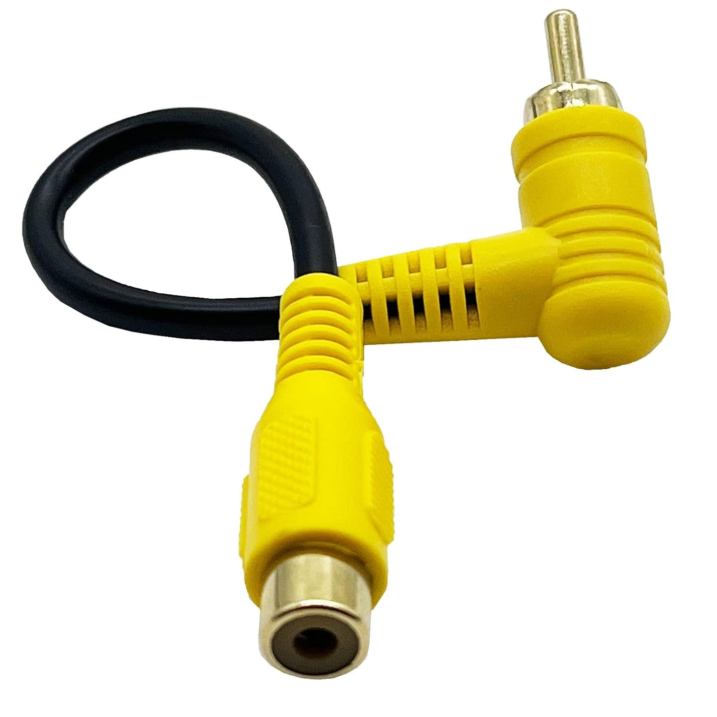 Elbow (15cm 2PCS) RCA Audio Cable Gold-Plated RCA line Lotus Male and Female Extension Lotus AV Video Cable Projector