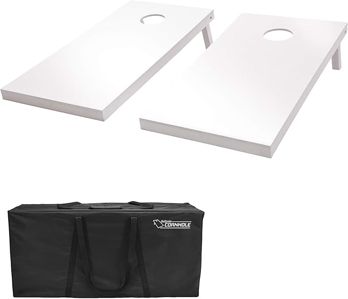 GoSports 4 ft x 2 ft Regulation Size Wooden Cornhole Boards Set - Includes Carrying Case and Over 100 Optional Bean Bag Colors