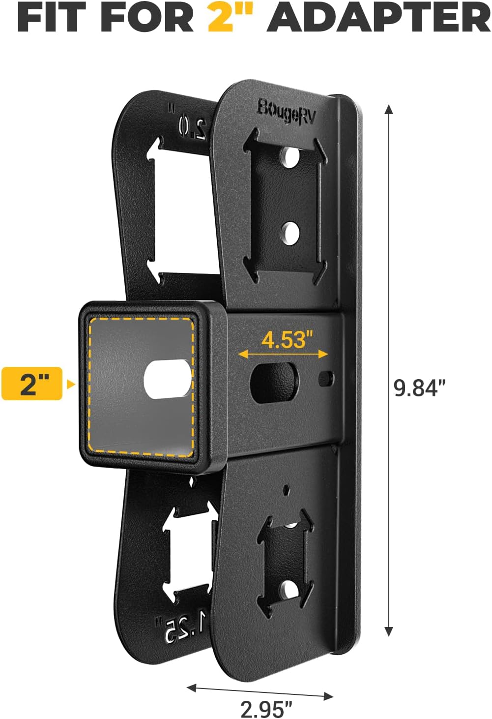 BougeRV Hitch Wall Mount - 2" Receiver Bike Rack & Cargo Storage | Holds Up to 300LBS