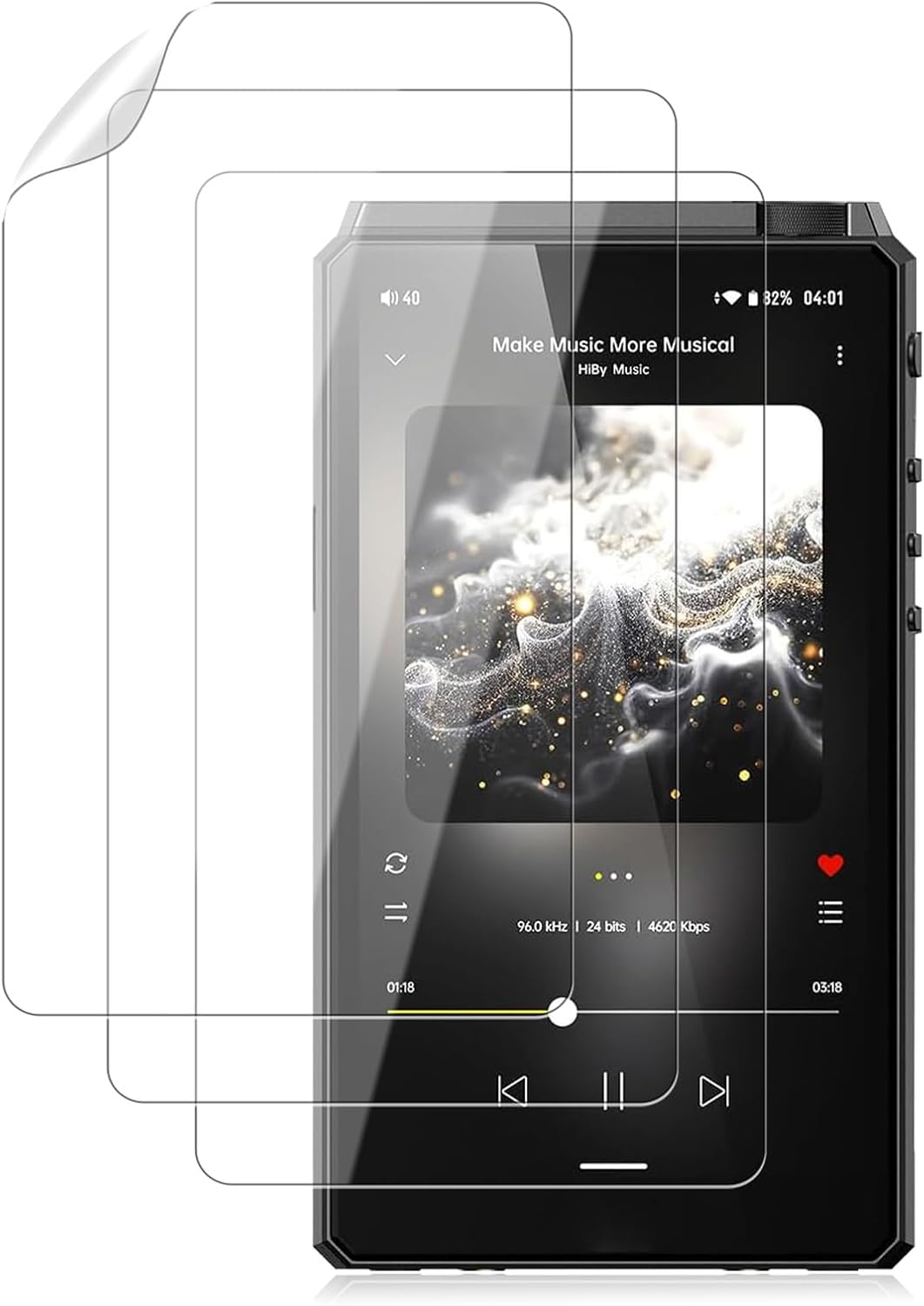 Arxonis 3-Pack R6III 2025 MP3 6H Screen Protector for HiBy Player, Hardness Tempered Glass