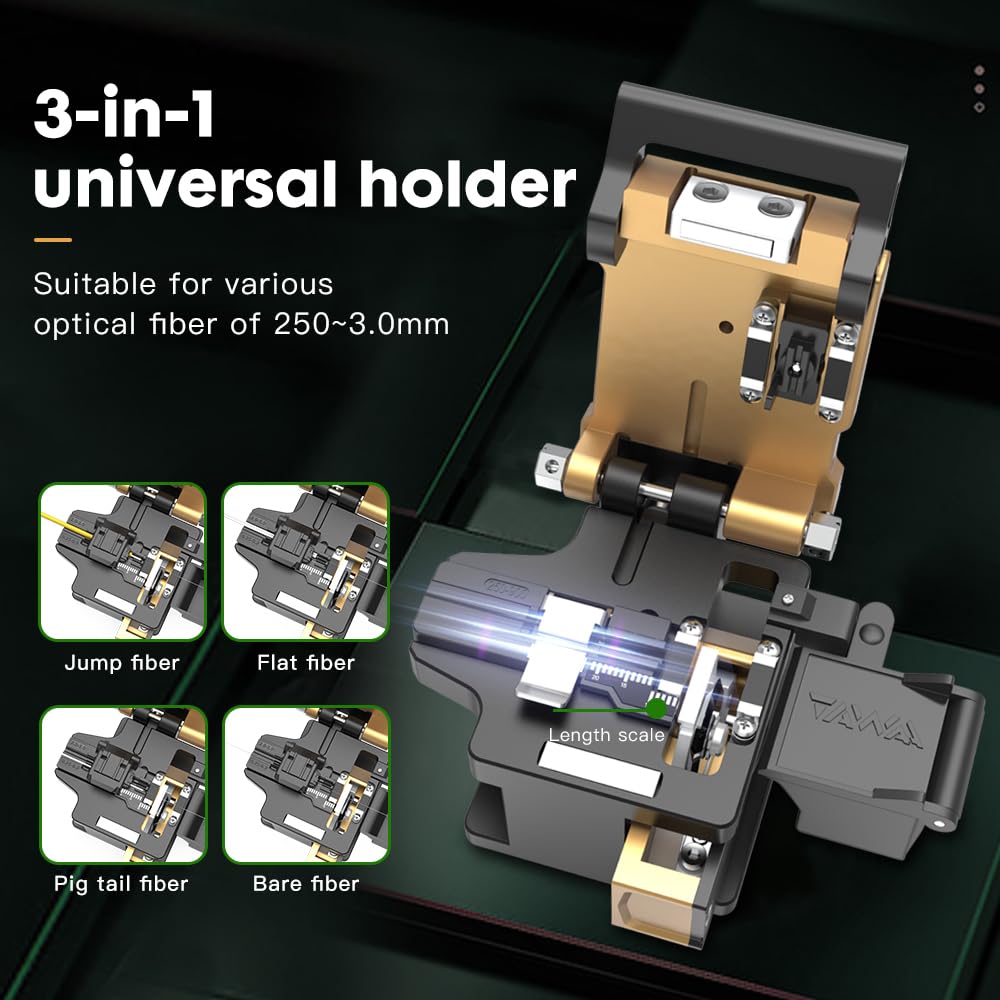 Fiber Optic Cleaver Automatic Stability FC-30 Cutter + KomShine Optical Fiber Loss Tool Kit KLT-15D FTTH 200X Magnification Microscope + OPM OLS V-FL + Cassette Cleaners, Cleaning Pens 1.25 2.5mm