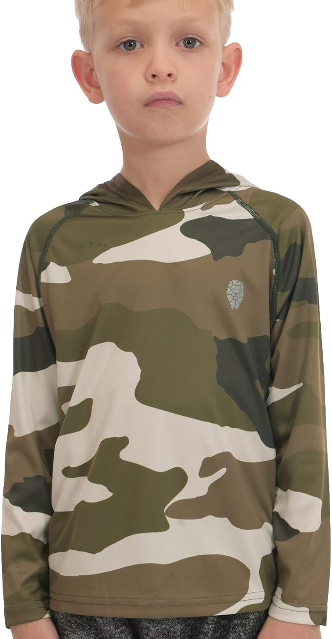 Hoodies for Boys Outdoor Recreation Shirts - Youth Athletic Tops Sun Protection UPF 50+