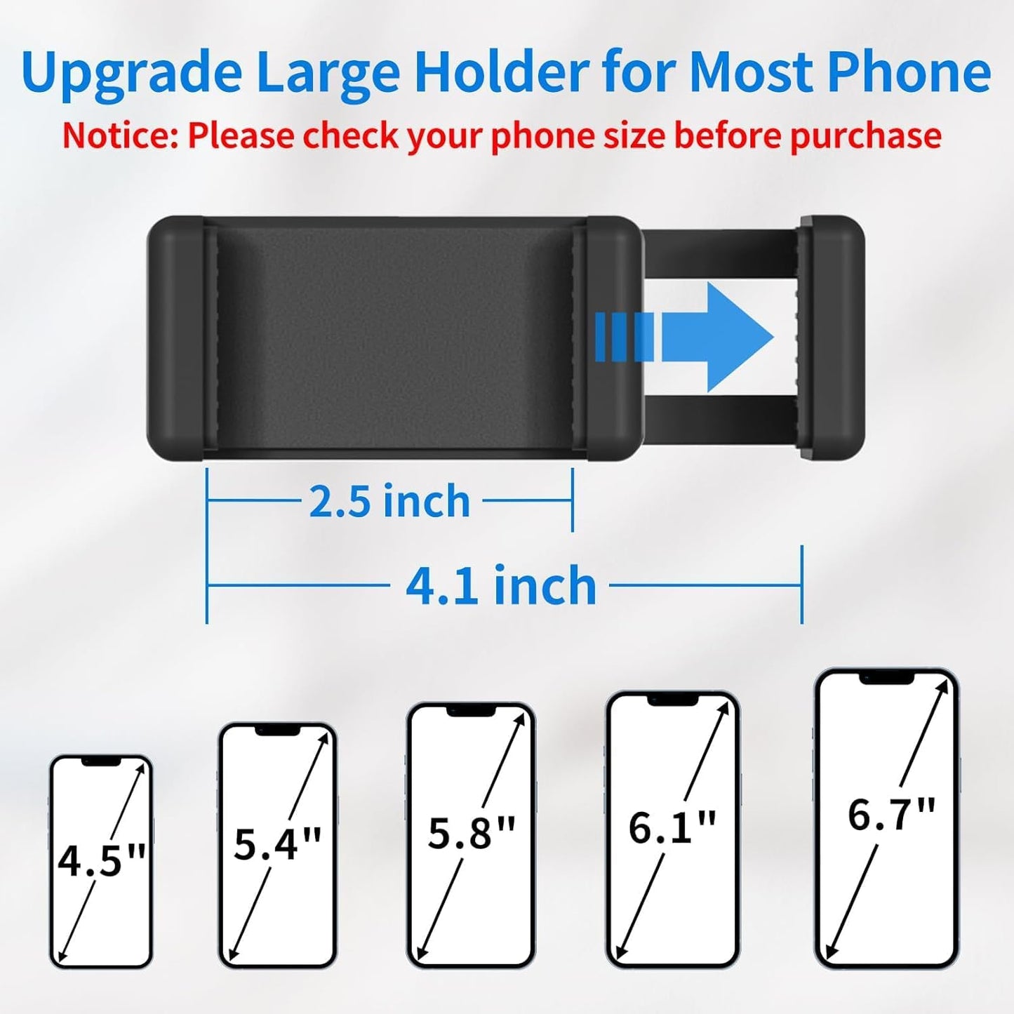 Chunxiao 3.5" 7.5" Portable Stroller Phone Holder Mount for Baby and Parent to One Hand Operation - Flexible Phone