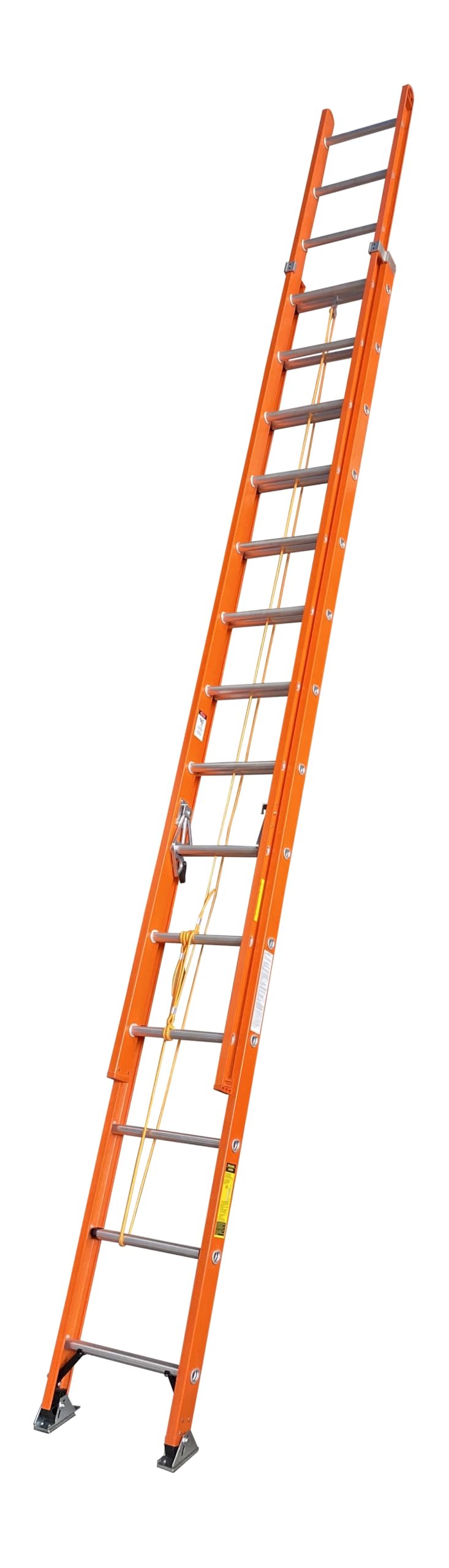 Simpli-Magic 24' Fiberglass Extension Ladder, 24-Foot, Strong Load Capacity, Orange