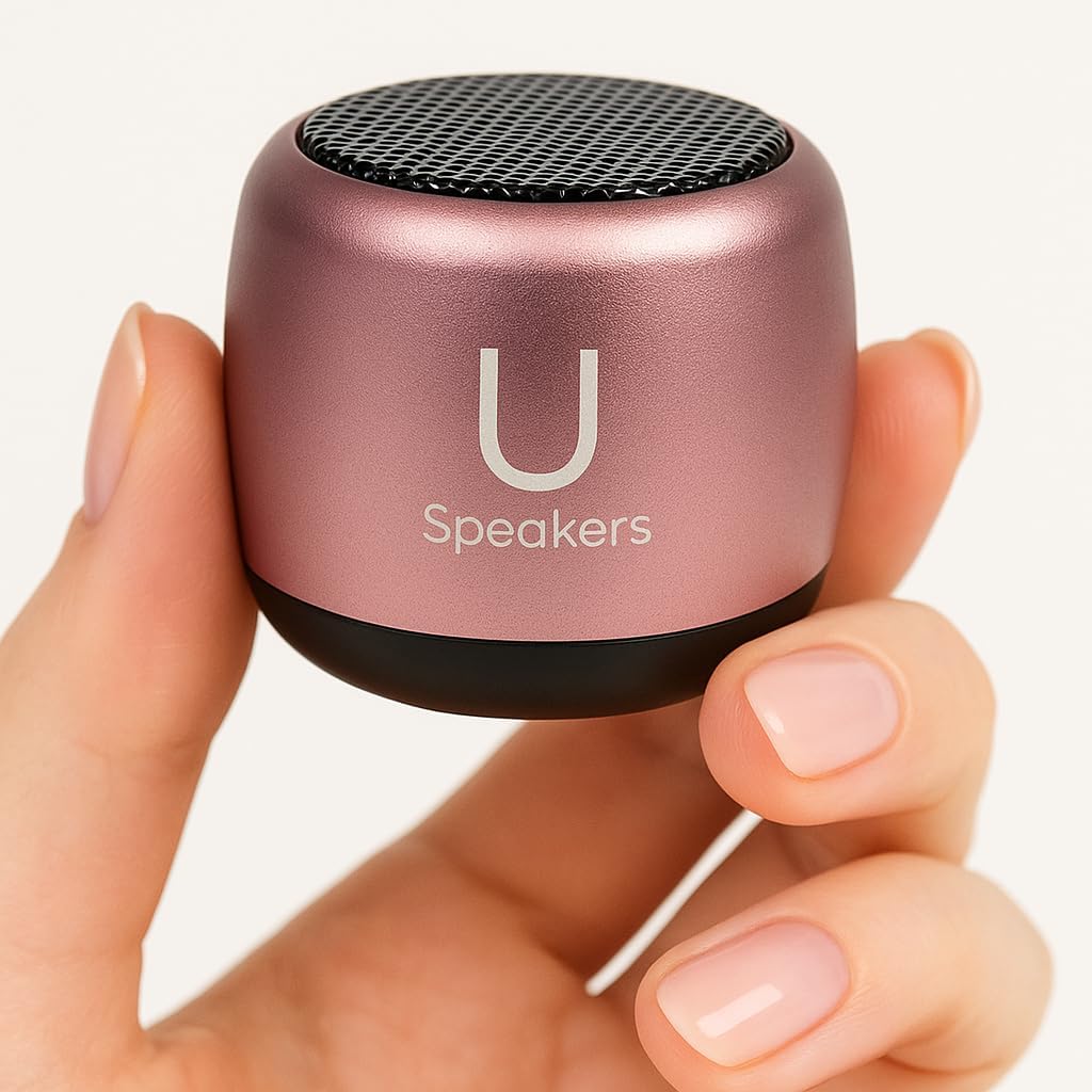 Fashionit U Speakers Micro Mini Bluetooth Speaker with Mic | Small Bluetooth Speaker Wireless | Tiny Portable Blue