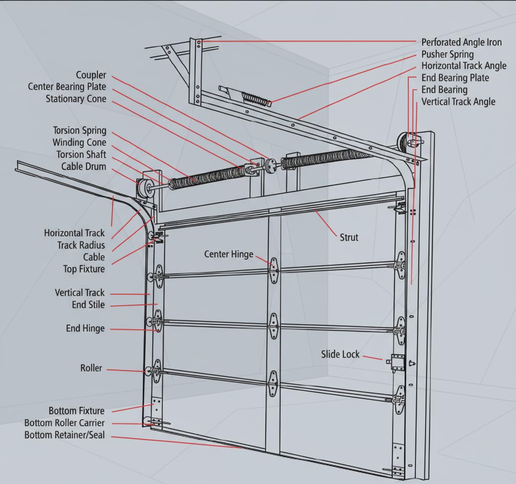 Mindoub (1-Pair) Heavy-Duty R12 Radius Curved Garage Door TrackRails, 2mm Steel Horizontal Tracks, for 7-Foot High Door 2-Inch RolleSystem,8.5 FT Total Length Residential & Commercial Replacement