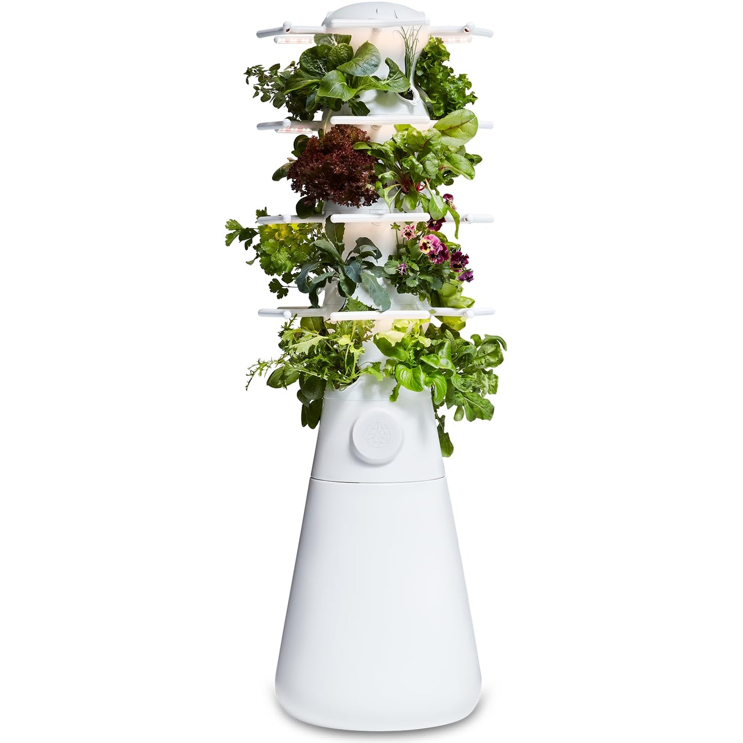 Lettuce Grow Farmstand Nook 4ft.7” Vertical Hydroponic Garden Tower - Self-Watering, Vertical Hydroponic Tower with LED Grow Lights, 20 Live Seedlings, Smart Timer - Indoor Vertical Growing Tower