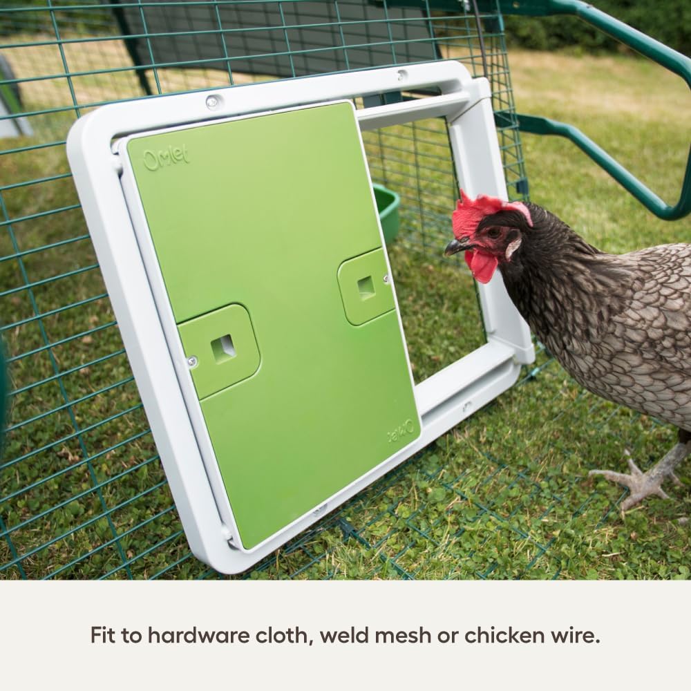 Omlet Smart Automatic Chicken Coop Door Opener | WiFi & App Control | Light Sensor or Timer | Built-In Safety Sensors | Weatherproof | Battery or Plug-In Power | Alexa & Google Home Compatible | Green