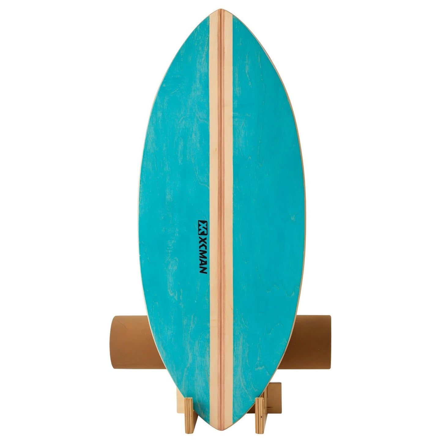 XCMAN Surf Balance Board Trainer with Roller Wooden Exercise Balancing Stability Trainer - Non Slip Surface for Adults Kids|Balance Board Surfing,Skateboarding,Hockey,Yoga