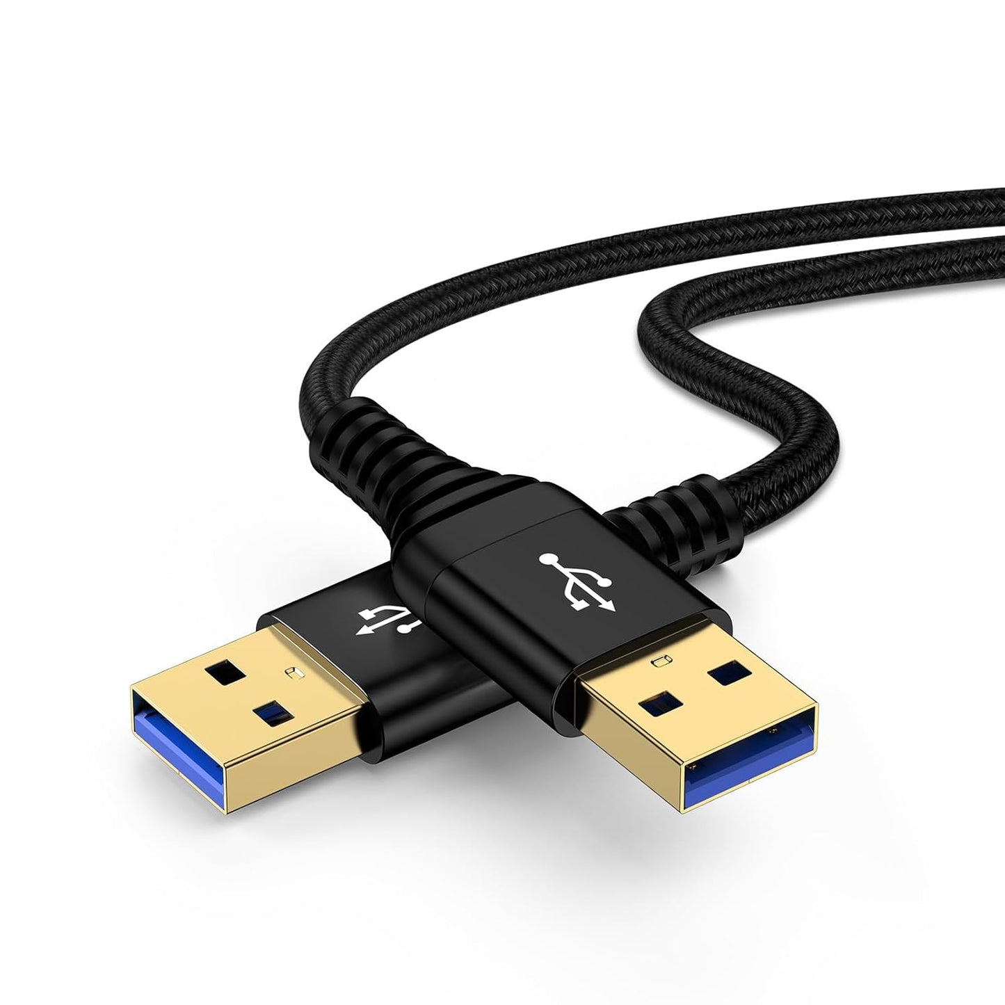 Cable,10FT USB3.0 Player,TV,Monitor,Printer,Set USB to USB High Speed Cable Male to Male USBA to USBA Cord Double Sided