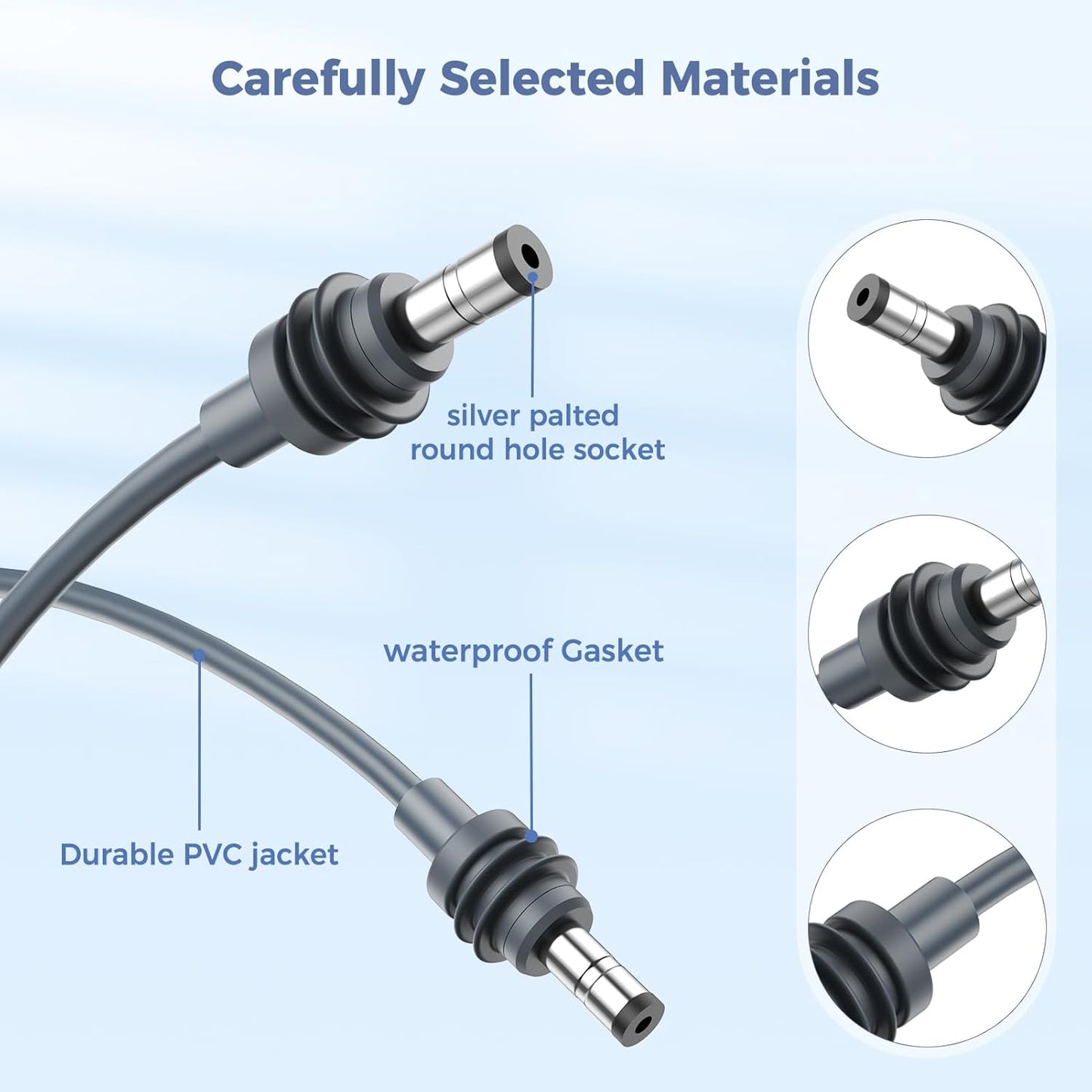 16.4 FT/5M Starlink Mini Power Cable, Starlink Replacement Power Cable for Starlink Mini DC Power, Waterproof Outdoor