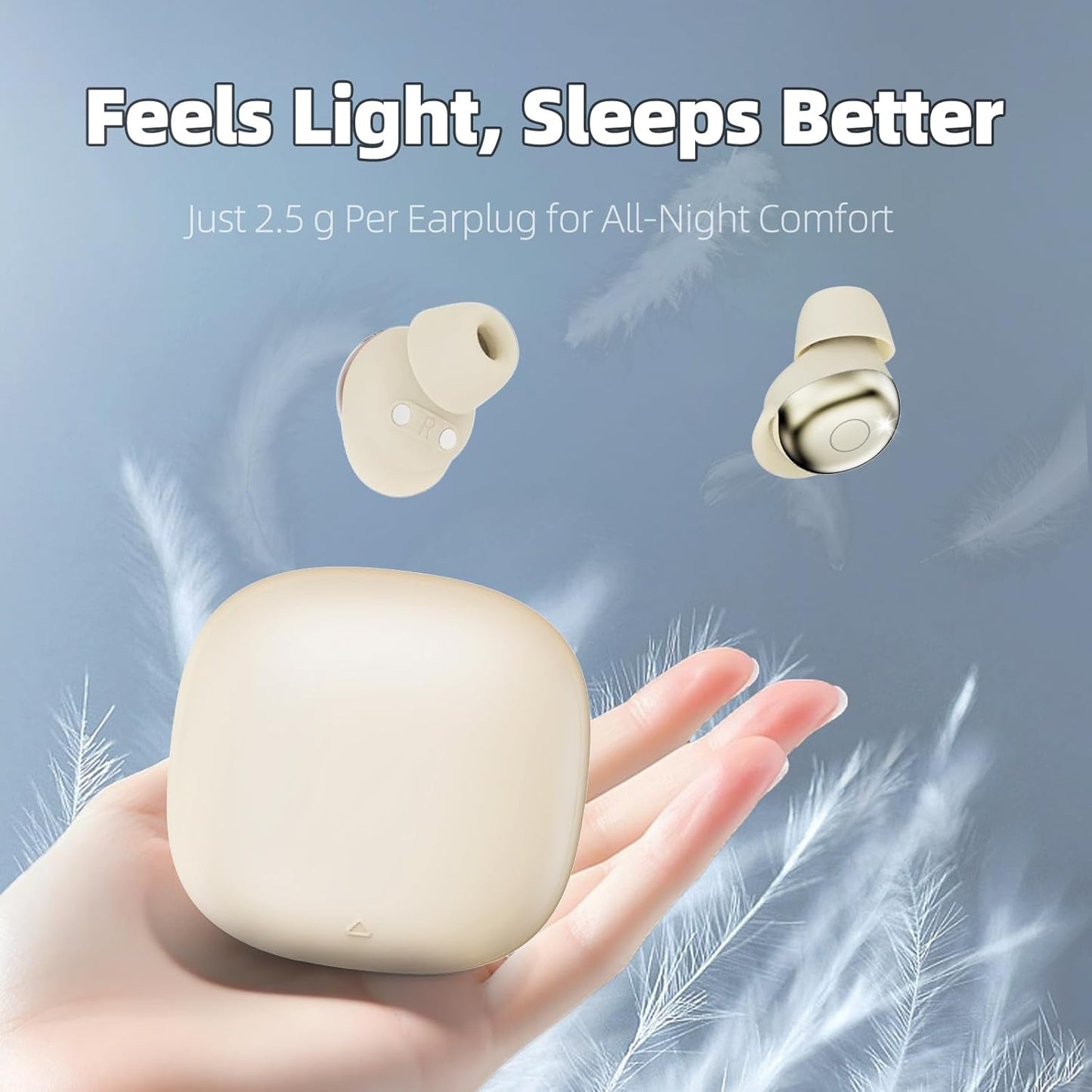 ZOVIMAX 5.4 48H Sleep Earbuds Bluetooth in Ear Buds for Sleeping, Mini Sleep Headphones for Side Sleepers with Dual
