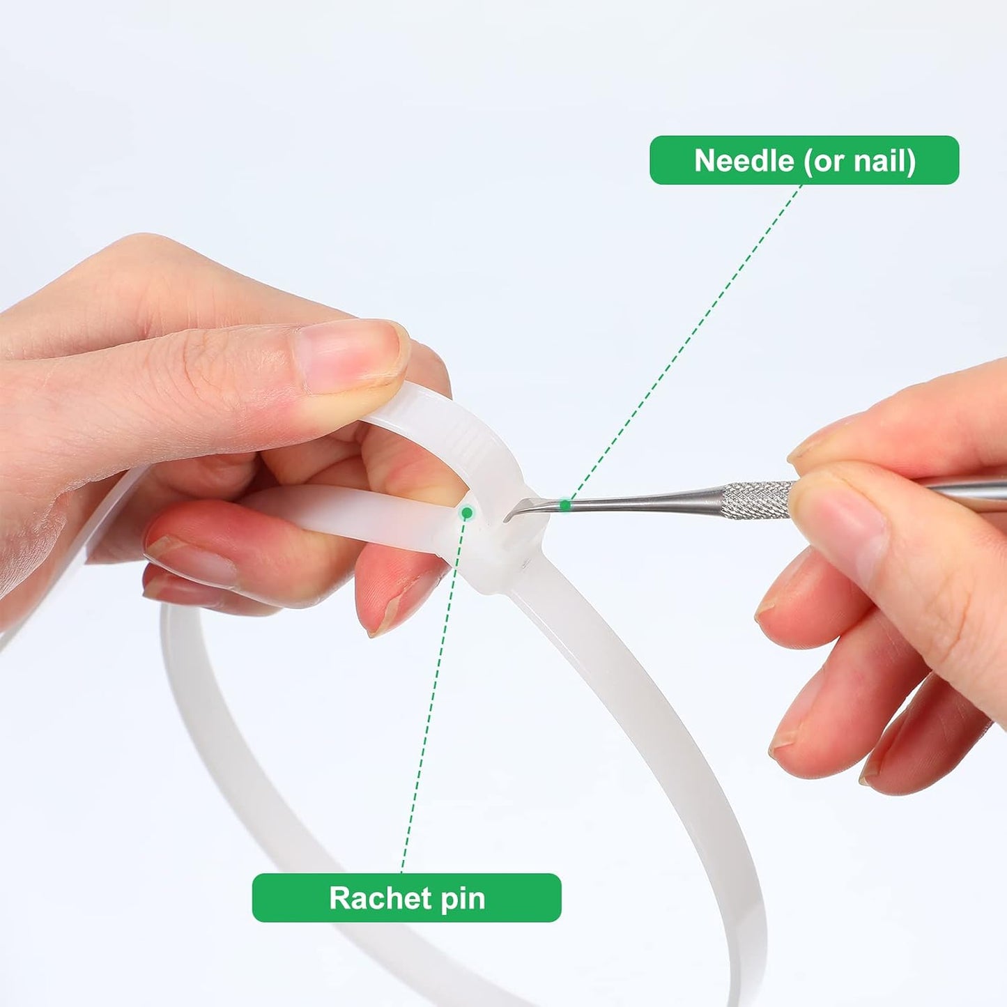 100 36 Inch Nuanchu Pcs White Zip Ties Heavy Duty Cable Ties for Indoor and Outdoor Binding Fences, Awnings Tying
