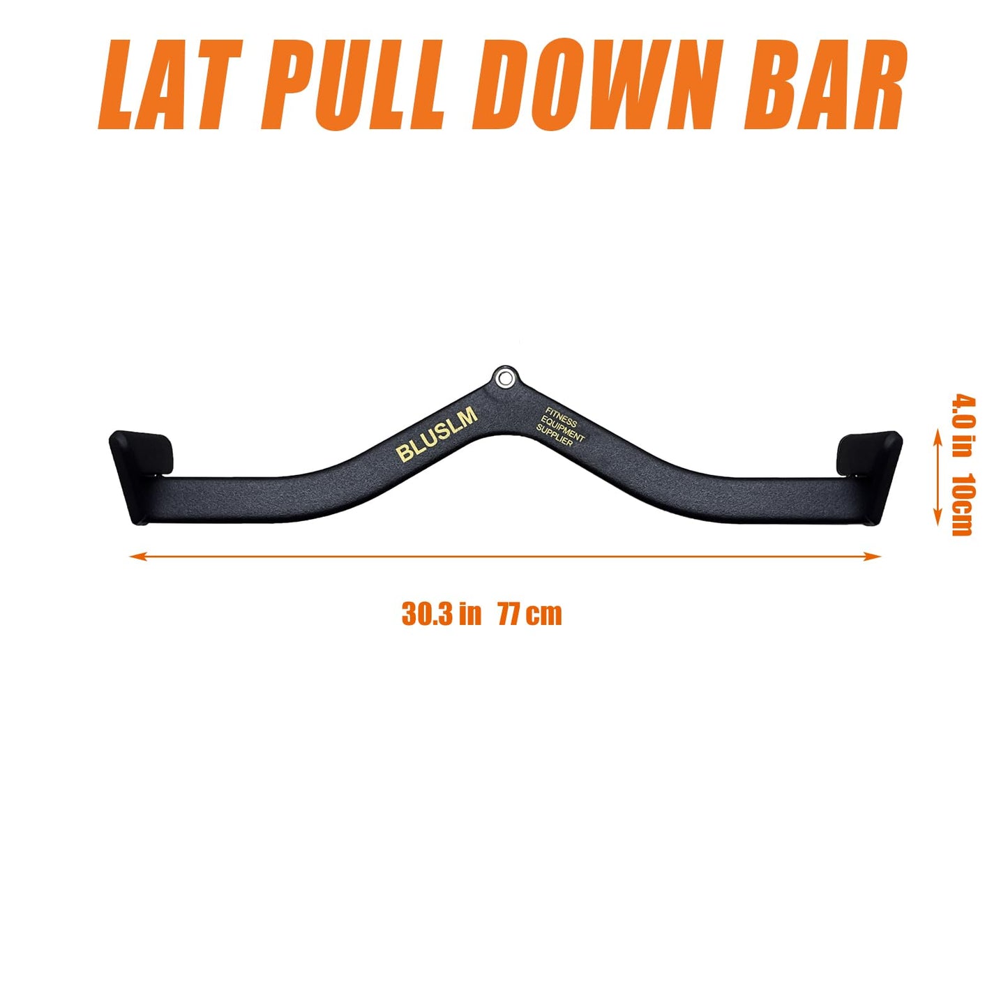 BLUSLM LAT Pull Down Bar for Cable Machine, LAT Pulldown Attachments T-bar V-bar Cable Attachment for Gym, Back Tricep Strength Training Handle