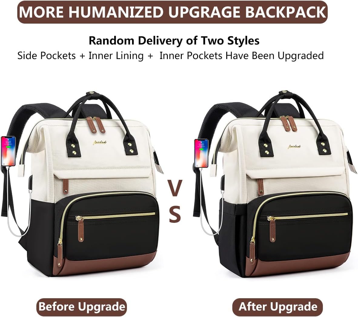 Backpack 15.6 inch Backpack Backpacks Backpack Focdod for Women Work Bags: Laptop Purse with USB Charger College
