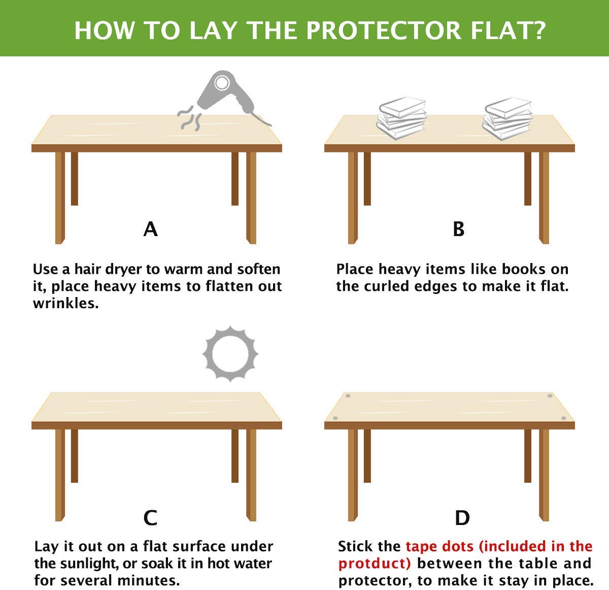 48 X 60 Inch Wooden Furniture Protector Table Cover Clear Plastic Vinyl Tablecloth Eco Dining Coffee Kitchen Tabletop Office Desk Protective Covers PVC Protection Pad Wipeable Waterproof Table Cloth