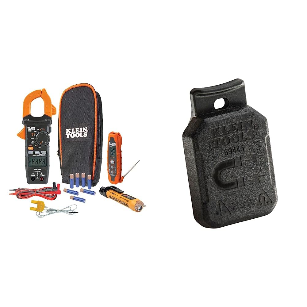 Klein Tools CL320KIT HVAC Kit for HVAC Testing; Digital Clamp Meter, Non-Contact Voltage Tester, and Infrared/Probe Thermometer & Rare-Earth Magnetic Hanger no Strap