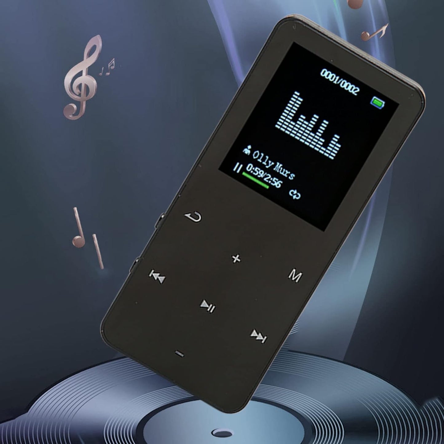 SENECESLI MP3 1.8" 128G Player with Bluetooth, Portable Music Player with Screen, Digital Music Voice Recorder