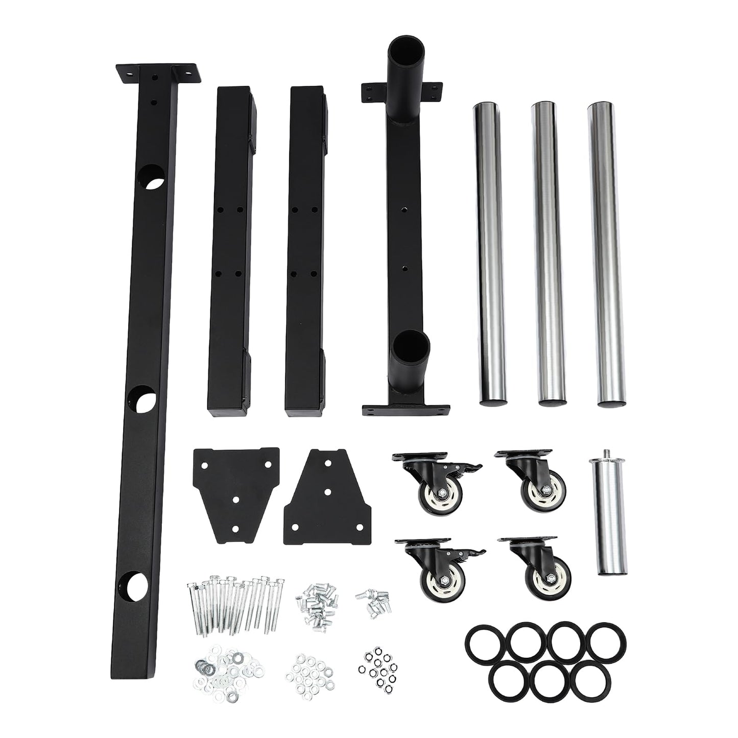 Pyroarle Plate Rack Tree, All Weight Plate Tree Holder & Vertical Barbell Storage Rack with Wheels, Commercial Olympic Weight Plate Tree for Homes, Hotels, Gyms