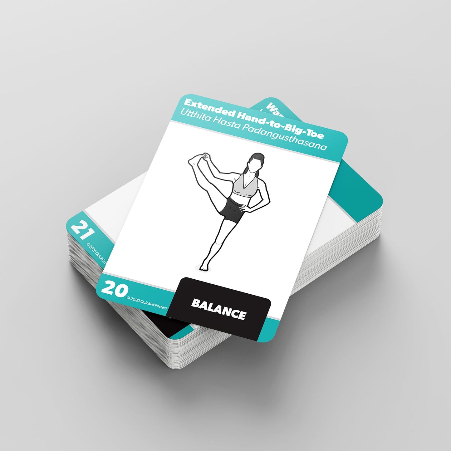 Palace Learning Yoga Pose Exercise Cards - Yoga Positions and Workout Fitness Cards with Over 50 Poses - 2.5" x 3.5"