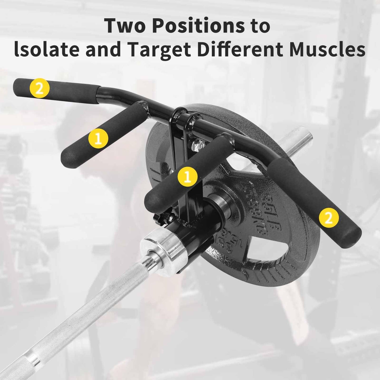 T Bar Row Landmine Attachment: T Bar Row Handle for 2In Olympic Barbell & 1In Standard Bar - Multi-Grip Tbar for Strength Workout Training