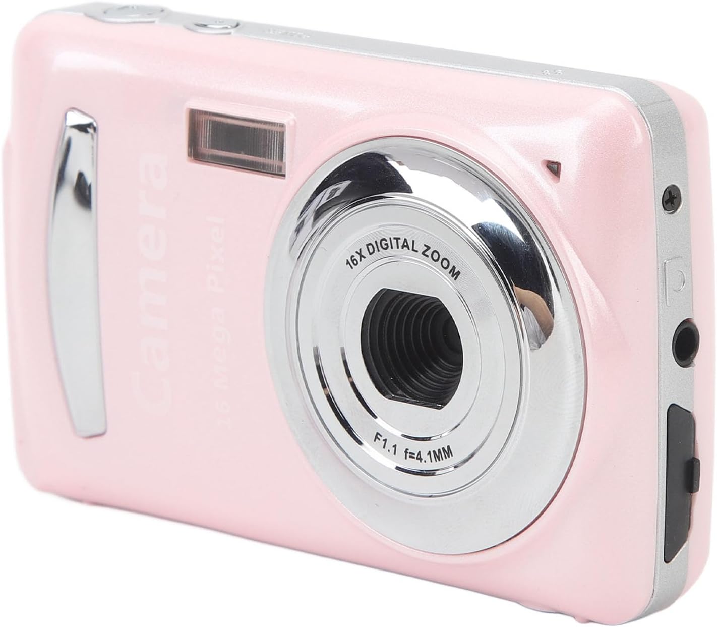 Yunseity 1080P 16X 64MP 2.4 Inch Full HD Zoom Digital Point and Shoot Camera, IPS Screen Auto Focus Vlogging Camera