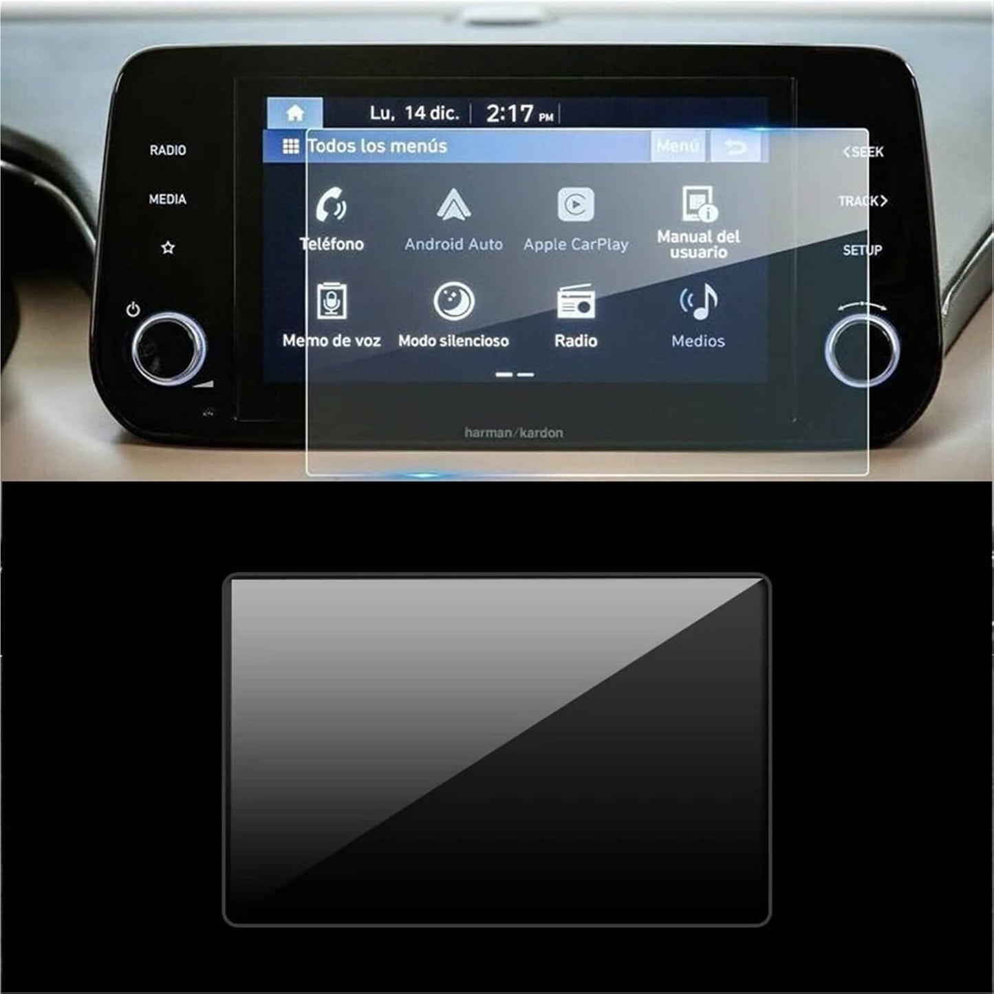 Generic 2021-2022 Transparent Screen Protector For Hyundai For Santa For Fe Car Infotainment Radio GPS Console