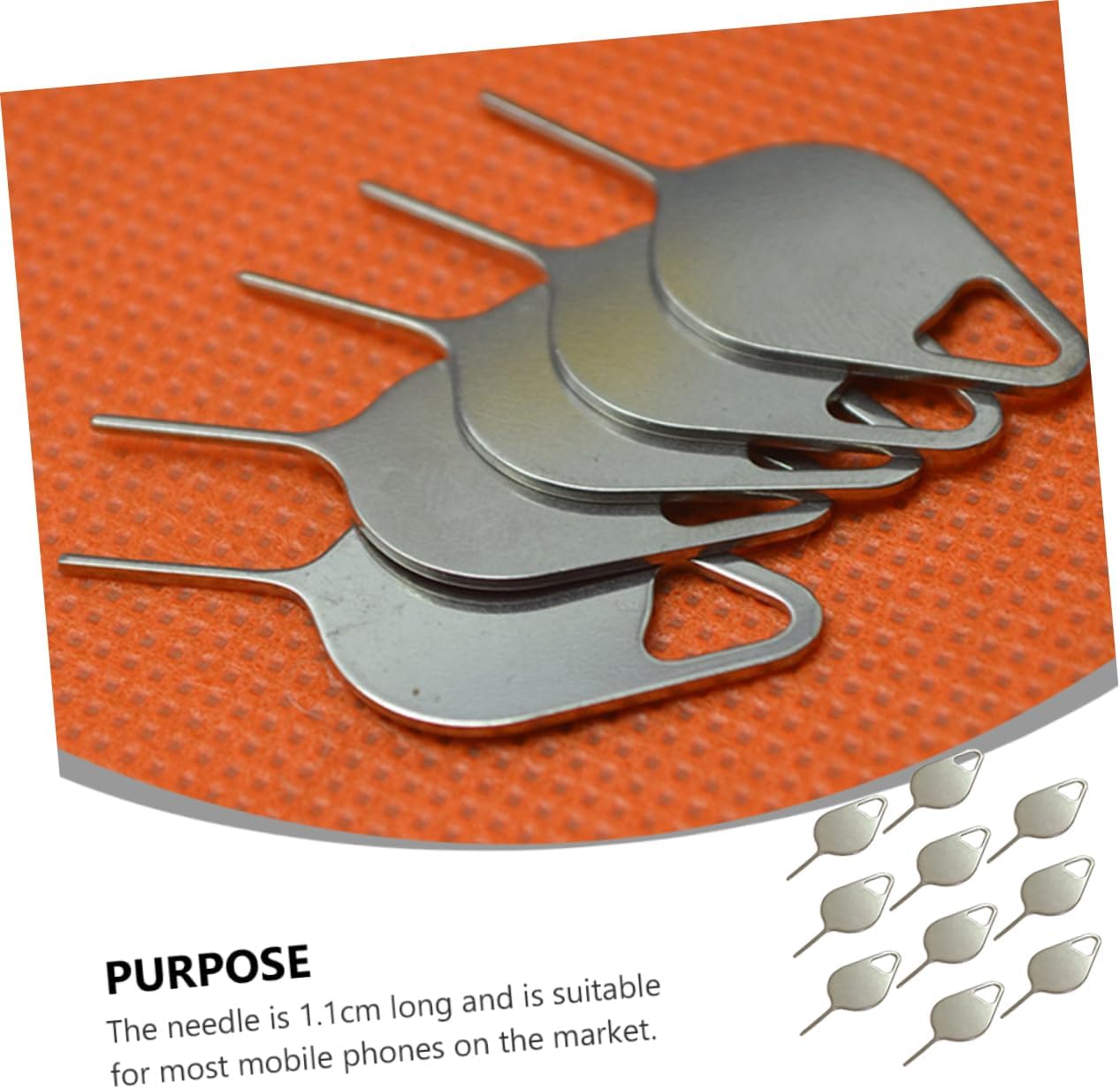 200pcs jojofuny Sim Tray Remover Tool for Cell Phones Sim Ejector Pin Easy to Use Portable