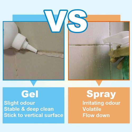 FOLLOWIN Mold and Mildew Remover Gel - Powerful Stain Cleaner for Grout, Caulk & Tile - 8 oz