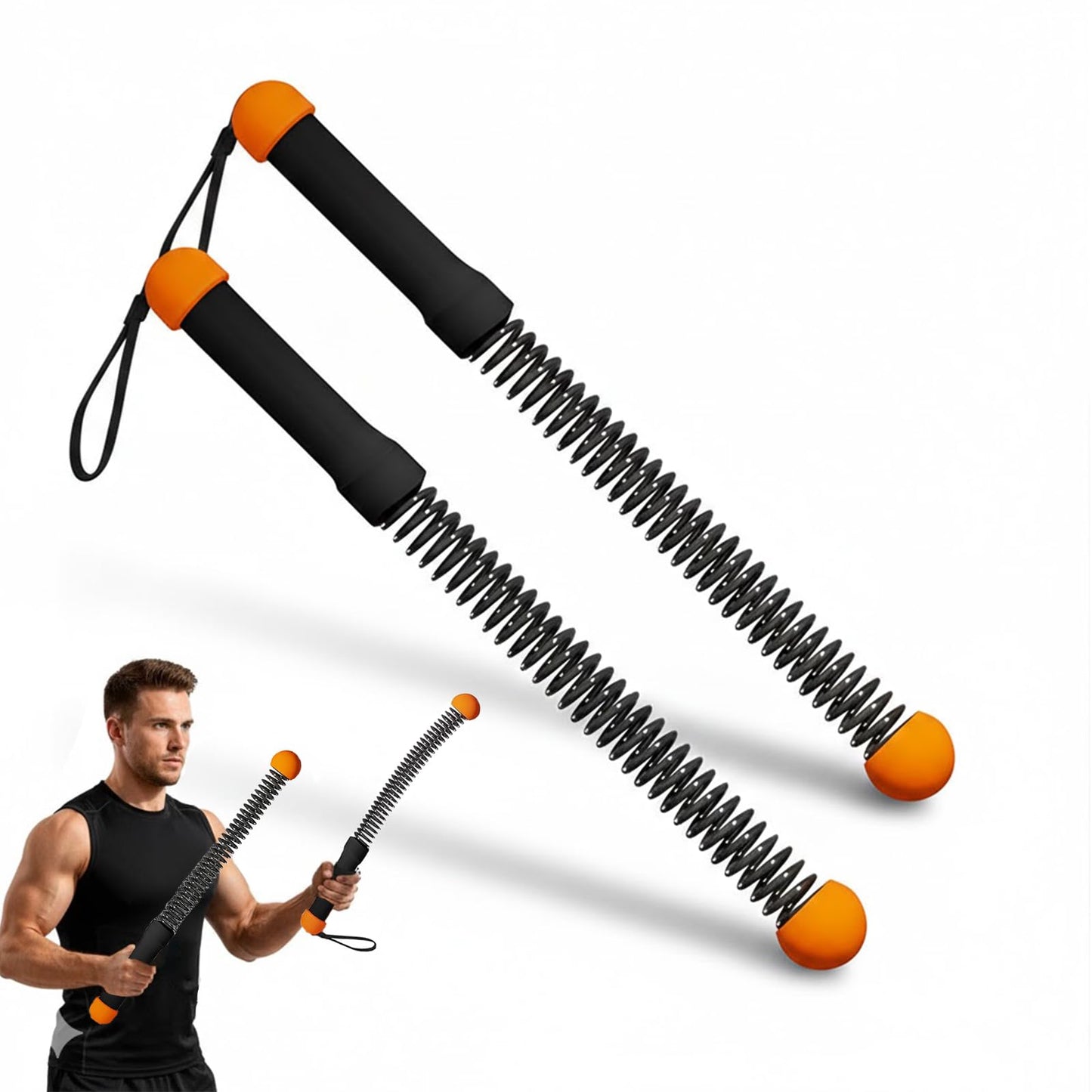 Weighted Ropeless Battle Ropes (2-Pack),Portable Cordless Battle Ropes for Home Gym,arm Exerciser Rope,Workout Rope for Strength Building,Low-Impact Aerobic Training and HIIT for Fitness Enthusiasts.