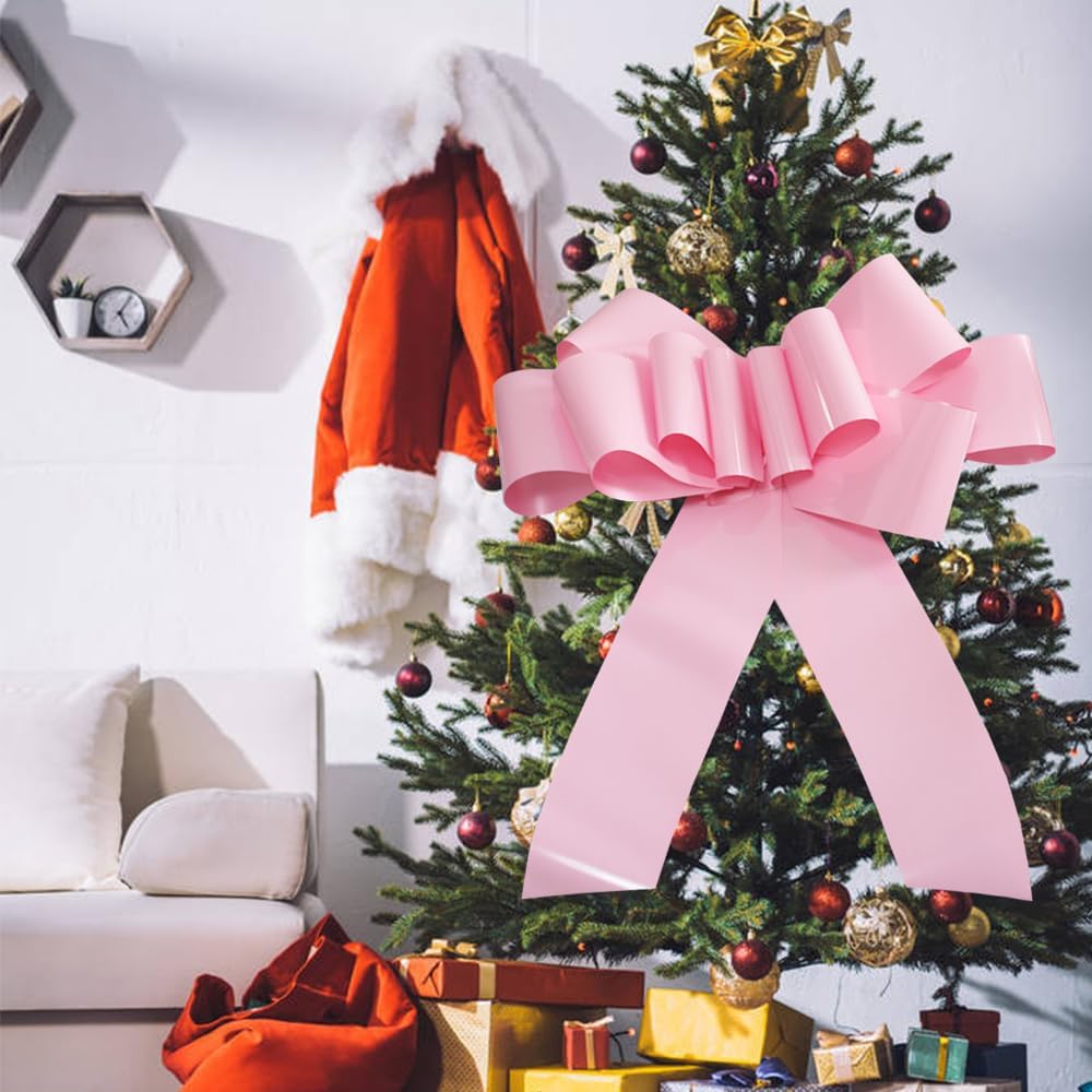 Big Pink | 30-Inch Giant Car Bow - Perfect Gift Wrapping Decoration for Christmas, Parties & New Homes