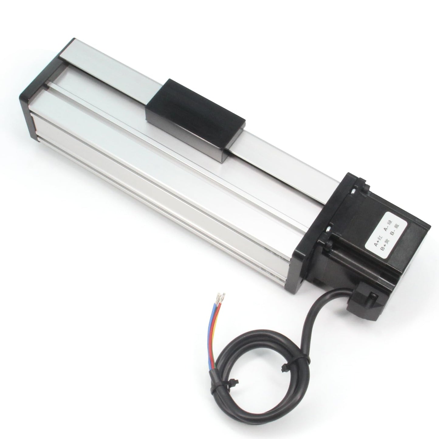 Zeberoxyz Fully Enclosed Linear Rail Guide Ballscrew SFU1605 with Square Linear Rails with NEMA23 Stepper Motor, 100mm Effective Stroke Length for CNC Router Parts (Size:100mm)