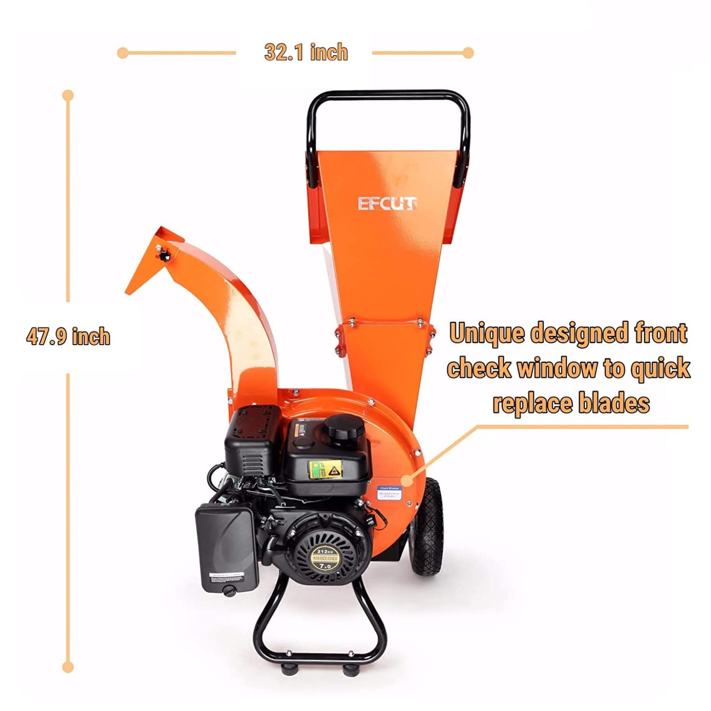 EFCUT C30 Wood Chipper Shredder Mulcher High Speed Steel Blades Replacement [Bundle Deal]